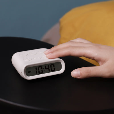 Small Mini Snooze Alarm Clock Electronic LED Time Display